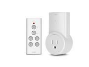 Wireless Remote Control Electrical Outlet Switch for Household Appliances White