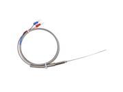 1m Temperature Measuring K Type Sheathed Thermocouple 1X100mm Probe Sensor 0 500 Celsius Degree NG4S