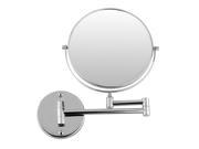 Chrome Finish 12 Inch Extension Two Sided Swivel Wall Mounted Mirror Extending Folding Bathroom Shaving Cosmetic Make Up Mirror
