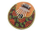 Kalimba Thumb Piano 7 Keys Tunable Coconut Shell Painted Musical Instrument