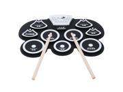 Silicone Portable Foldable Digital USB Midi Roll up Electronic Drum Pad Kit with Stick and Foot Pedal