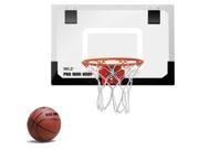 Pro Mini Basketball Hoop W Ball. 18?x12? Shatterproof Backboard.