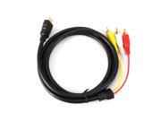 1.5M 5Ft Male to Female HDMI To 3 RCA 1080P Video Audio AV Adapter Cable For HDTV