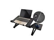 Aluminum Alloy Adjustable Laptop Desk Computer Table Stand Notebook With Cooling Fan Mouse Board For Bed Sofa Tray
