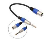 Professional 35cm 3Ppin XLR Male Jack to 1 4 6.35mm Female Plug Stereo Microphone Adapter Cable