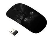 Wireless Mouse Black Panther Cat