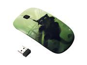 Wireless Mouse Cool Cute Cat Water Mirror Reflection Black