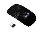 Wireless Mouse Black and White Cat Nose Moustache