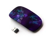 Wireless Mouse Space Galaxy Purple