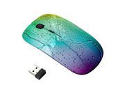 Wireless Mouse Neon Colors Rain Glass