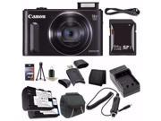 Canon PowerShot SX610 HS Digital Camera Black International Model No Warranty 0111C001 NB 6L Battery External Charger 64GB SDXC Card Case Mini HDM