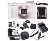 Canon PowerShot SX610 HS Digital Camera White 0112C001 International Model No Warranty NB 6L Battery External Charger 64GB SDXC Card Case Mini HDM