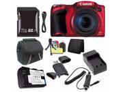 Canon PowerShot SX400 IS Digital Camera Red International Model No Warranty NB 11L Battery External Charger 16GB SDHC Card Case Mini HDMI Cable