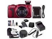Canon PowerShot SX710 HS Digital Camera Red International Model No Warranty NB 6L Battery External Charger 64GB SDXC Card Case Mini HDMI Cable C