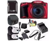 Canon PowerShot SX400 IS Digital Camera Red International Model No Warranty NB 11L Battery External Charger 32GB SDHC Card Case Mini HDMI Cable