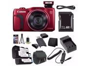 Canon PowerShot SX710 HS Digital Camera Red International Version No Warranty NB 6L Battery External Charger 32GB SDHC Card Case Mini HDMI Cable