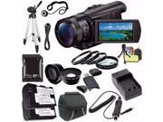 Sony HDR CX900 Full HD Handycam Camcorder Black NP FV70 Battery External Charger 64GB SDXC Card Tripod Wide Angle Lens Telephoto Lens Saver Bundle
