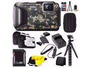 Panasonic Lumix DMC TS6Z Digital Camera Camouflage DMW BCM13 Replacement Li on Battery External Charger 32GB SDHC Card Small Case Floating Strap C