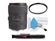 Tokina 100mm f 2.8 AT X M100 AF Pro D Macro Autofocus Lens for Canon EOS International Model Deluxe Cleaning Kit Lens Cleaning Pen 55mm UV Filter Bundle