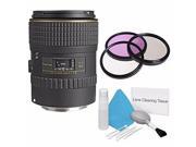 Tokina 100mm f 2.8 AT X M100 AF Pro D Macro Autofocus Lens for Canon EOS International Model Deluxe Cleaning Kit 55mm 3 Piece Filter Kit Bundle 2