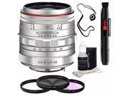 Pentax HD Pentax DA 20 40mm f 2.8 4 ED Limited DC WR Lens Silver 3 Piece Filter Kit Deluxe 3pc Lens Cleaning Kit Lens Pen Cleaner Lens Cap Keeper 6AVE