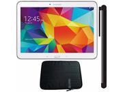 Samsung 16GB Galaxy Tab 4 Multi Touch 10.1 Wi Fi Tablet White SM T530NZWAXAR 10.1 Padded Case For Tablet Universal Stylus for Tablets Bundle