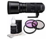 Pentax HD PENTAX D FA 150 450mm f 4.5 5.6 DC AW Lens 86mm 3 Piece Filter Kit Deluxe Cleaning Kit Bundle