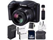 Canon PowerShot SX410 IS Digital Camera Black International Model Replacement Lithium Ion Battery External Rapid Charger 32GB SDHC Class 10 Memory Ca