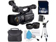 Canon XF105 HD Professional Camcorder International Model 58mm Wide Angle Lenses 58mm 2x Telephoto Lens 6AVE Bundle 2