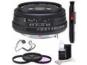 Pentax SMCP FA 43mm f 1.9 Limited Series Autofocus Lens Black 3 Piece Filter Kit Deluxe 3pc Lens Cleaning Kit Lens Pen Cleaner Lens Cap Keeper 6AVE Bu