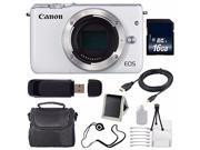 Canon EOS M10 Mirrorless Digital Camera Body Only White International Model 16GB Card 6AVE Bundle 3