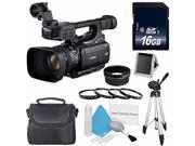 Canon XF105 HD Professional Camcorder International Model 58mm Wide Angle Lenses 58mm Macro Close Up Kit 6AVE Bundle 3