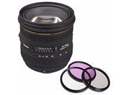 Sigma 24 70mm f 2.8 IF EX DG HSM Autofocus Lens for Nikon AF International Model 82mm 3 Piece Filter Kit Bundle