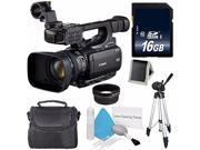 Canon XF105 HD Professional Camcorder International Model 58mm Wide Angle Lenses 6AVE Bundle 1