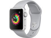 Apple Watch Series 3 38mm Smartwatch (GPS Only, Silver Aluminum Case, Fog Sport Band)