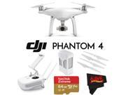 DJI Phantom 4 Quadcopter + SanDisk 64GB Extreme UHS-I microSDXC Memory Card with SD Adapter + MicroFiber Cleaning Cloth Bundle