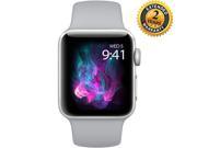 Apple Watch Series 3 42mm Smartwatch (GPS Only, Silver Aluminum Case, Fog Sport Band) with 2 Year Extended Warranty
