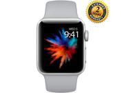 Apple Watch Series 3 38mm Smartwatch (GPS Only, Silver Aluminum Case, Fog Sport Band) with 2 Year Extended Warranty