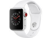 Apple Watch Series 3 42mm Smartwatch (GPS Only, Silver Aluminum Case, White Sport Band)