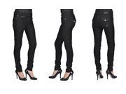 C est Toi Women s Stud Pocket Skinny Jeans Black 13