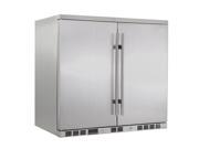 KingsBottle 169 Can Outdoor Beverage Fridge Stainless Steel with Double Stainless Steel Doors