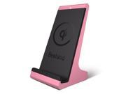 Bestand 3 coil Qi Wireless Charging Dock Charger Stand for All QI Enabled Phones pink