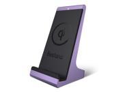Bestand 3 coil Qi Wireless Charging Dock Charger Stand for All QI Enabled Phones purple