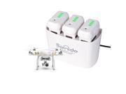 Spinido 3 in 1 DJI Phantom 2 3 Battery Charger Dock Fast Charging Three Batteries white