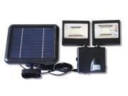 1000 Lumens Solar Powered Dual Heads Outdoor Motion Sensor Security Flood Light