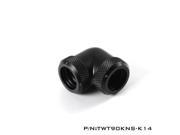 90 Degrees Angle Double Compression Fitting For 14mm Rigid Tube Black