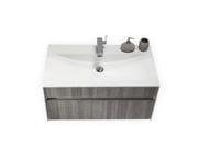 TONA 36 ASH GRAY WALL MOUNT MODERN BATHROOM VANITY