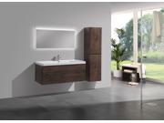 HAPPY 48 ROSEWOOD WALL MOUNTED MODERN BATHROOM VANITY W 2 DRAWERS AND REEINFORCED ACRYLIC SINK