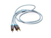 THZY Vention 3.5mm Jack Plug Male to 2 RCA Stereo AUX Audio Cable Line For TV DVD Car iPad Computer Mp3 Cellphone 2M Blue