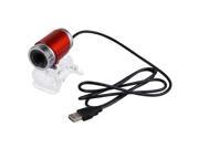 THZY USB 5.0 Mega Pixel Webcam Camera With Crystal Clip for Laptop PC Red